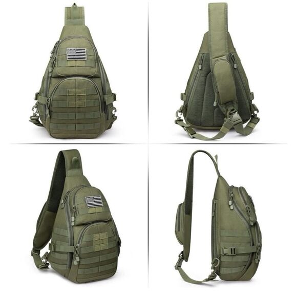 CCDW Tactical EDC Sling Backpack, Military Rover Shoulder Sling Bag Pack with Pi - Picture 3 of 6